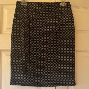Premise Black and White Geometric Pencil Skirt